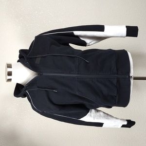 Kith Racing Mens Zip Up Hoodie Xs Black White 100% Cotton Heavyweight